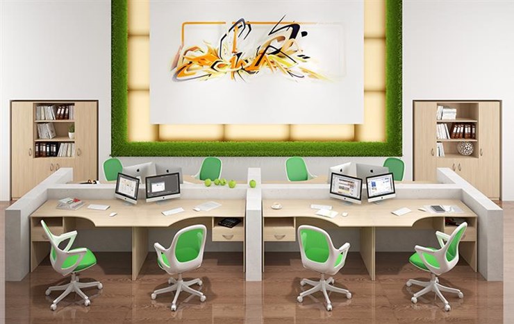 Набор мебели в офис SIMPLE с эргономичными столами и тумбами в Шадринске - изображение 6